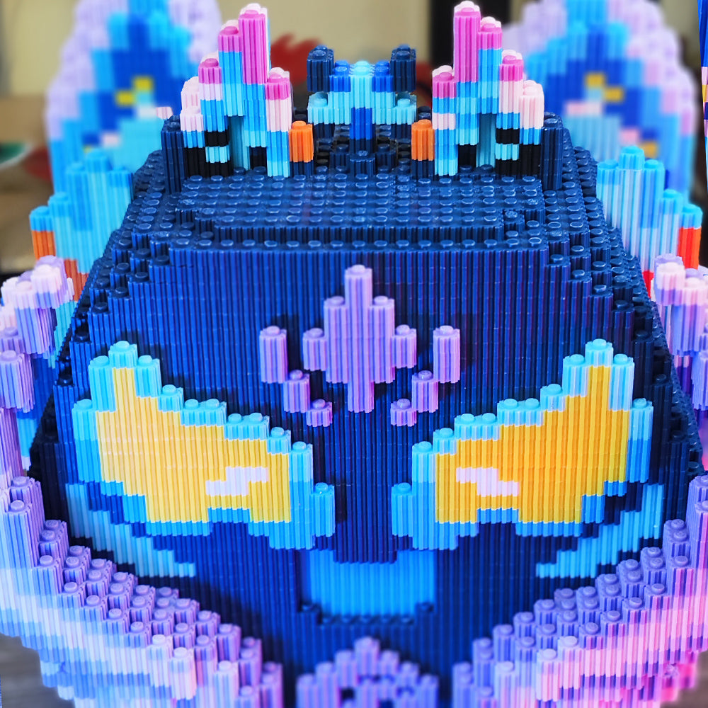 Kitsune Galaxy Fruit MOC Building Blocks - Anime-Inspired Brick Model